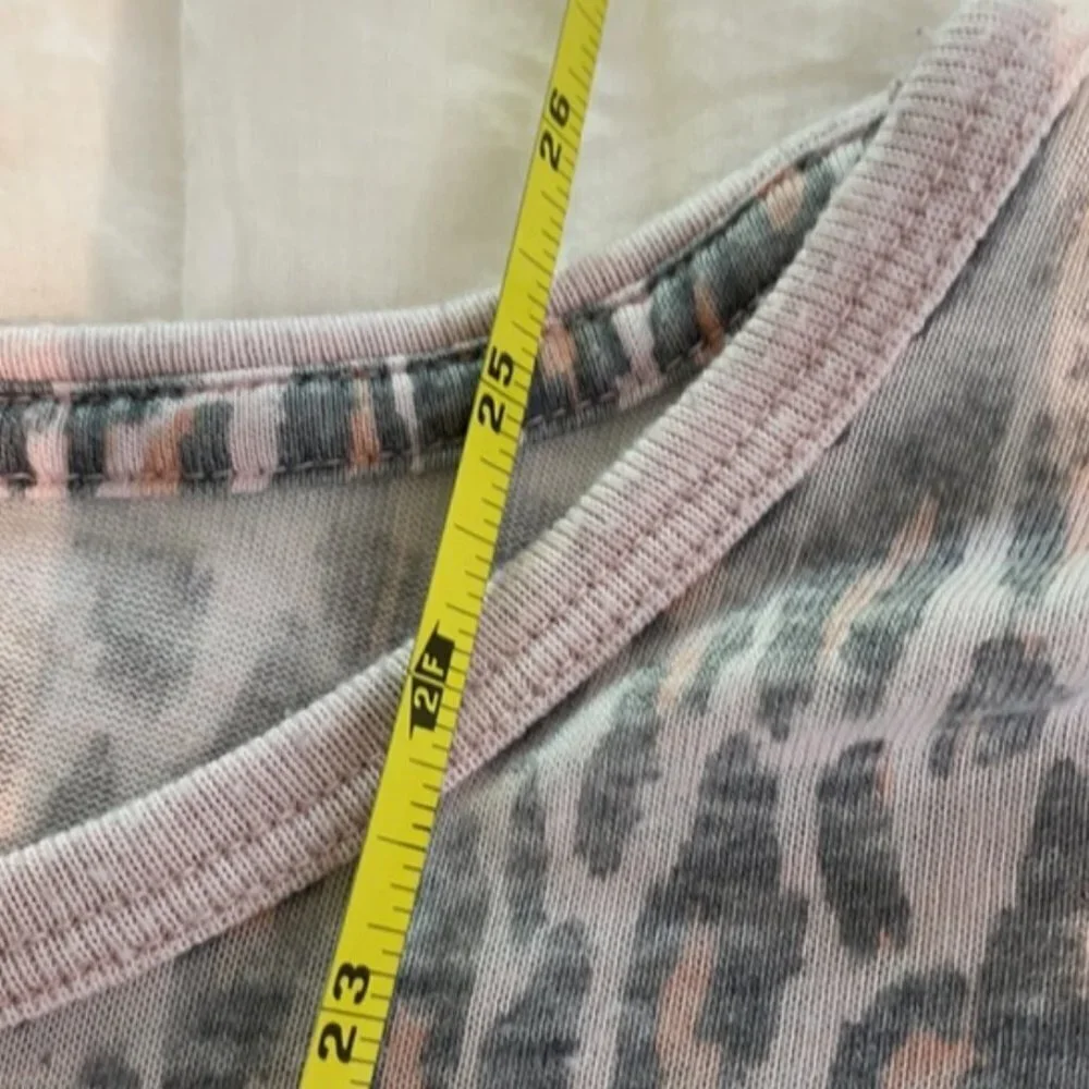 Free People Pink Cheetah Tourist Tee